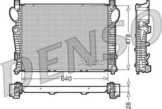 Denso DRM17093 - Radiator, mühərrikin soyudulması furqanavto.az