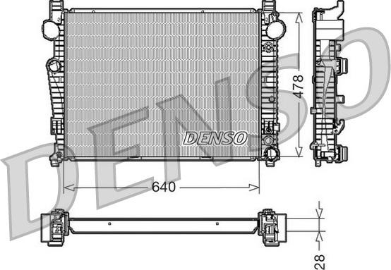 Denso DRM17092 - Radiator, mühərrikin soyudulması furqanavto.az