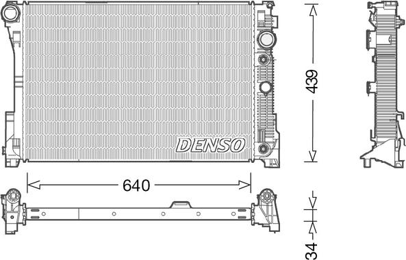 Denso DRM17048 - Radiator, mühərrikin soyudulması furqanavto.az