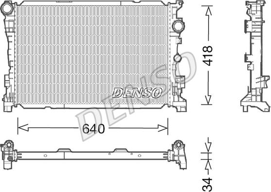 Denso DRM17047 - Radiator, mühərrikin soyudulması furqanavto.az