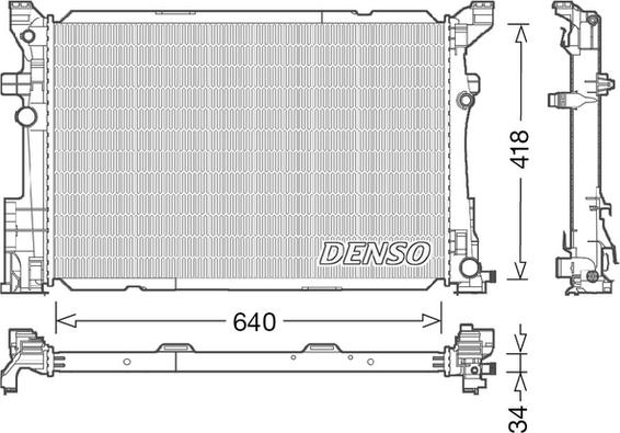 Denso DRM17054 - Radiator, mühərrikin soyudulması www.furqanavto.az