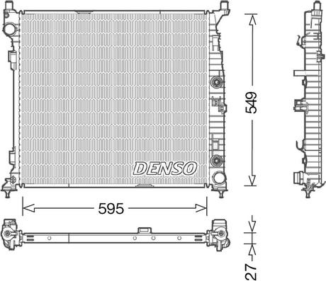 Denso DRM17055 - Radiator, mühərrikin soyudulması www.furqanavto.az