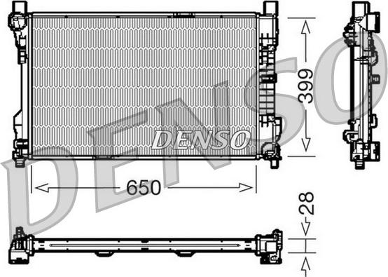 Denso DRM17080 - Radiator, mühərrikin soyudulması furqanavto.az
