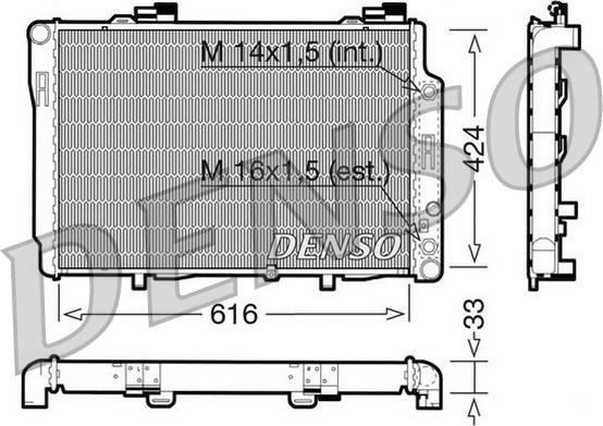 Denso DRM17071 - Radiator, mühərrikin soyudulması furqanavto.az