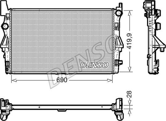 Denso DRM17113 - Radiator, mühərrikin soyudulması furqanavto.az