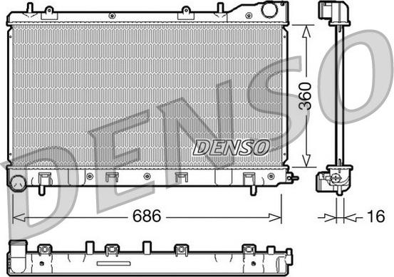 Denso DRM36004 - Radiator, mühərrikin soyudulması furqanavto.az