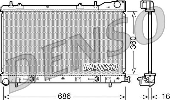 Denso DRM36001 - Radiator, mühərrikin soyudulması furqanavto.az