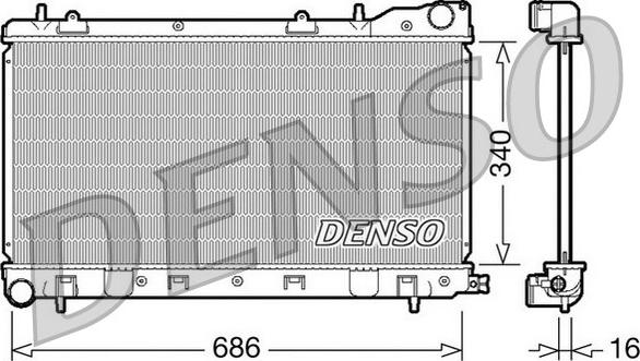 Denso DRM36003 - Radiator, mühərrikin soyudulması furqanavto.az