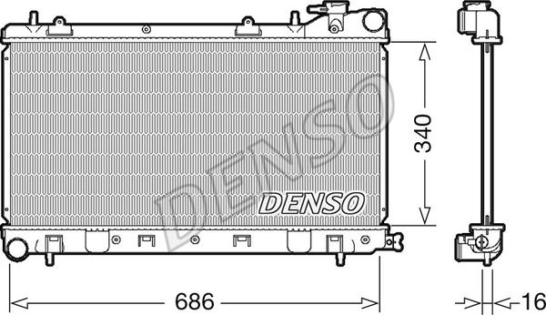 Denso DRM36017 - Radiator, mühərrikin soyudulması furqanavto.az