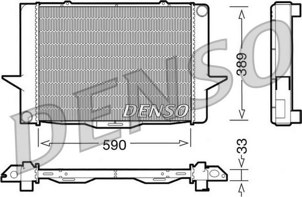 Denso DRM33040 - Radiator, mühərrikin soyudulması furqanavto.az