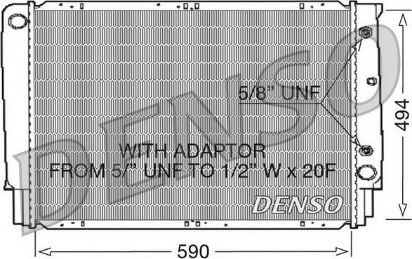 Denso DRM33054 - Radiator, mühərrikin soyudulması furqanavto.az