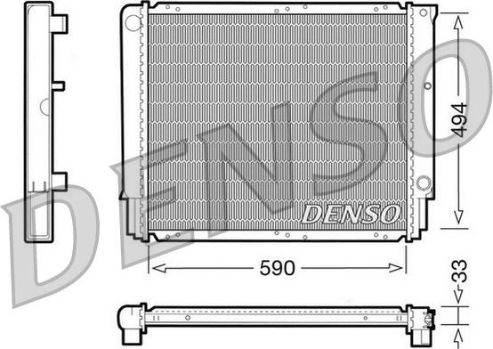 Denso DRM33050 - Radiator, mühərrikin soyudulması furqanavto.az