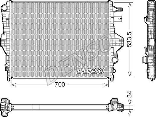 Denso DRM32050 - Radiator, mühərrikin soyudulması furqanavto.az