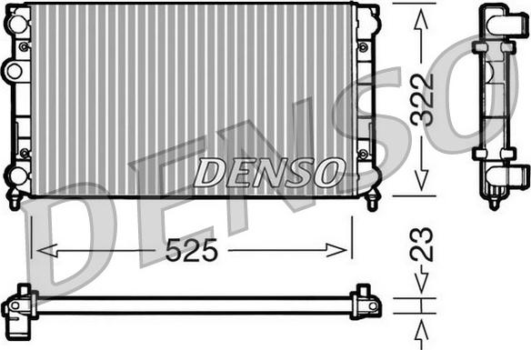Denso DRM32005 - Radiator, mühərrikin soyudulması furqanavto.az