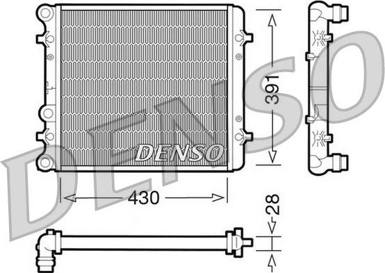 Denso DRM32002 - Radiator, mühərrikin soyudulması furqanavto.az