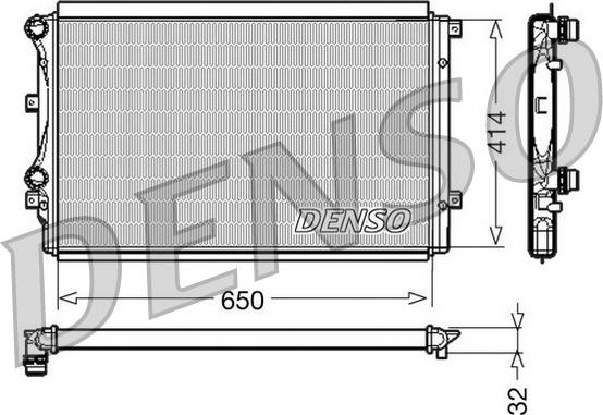 Denso DRM32015 - Radiator, mühərrikin soyudulması furqanavto.az
