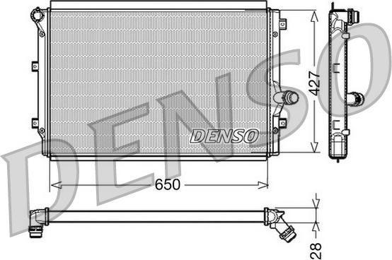 Denso DRM32017 - Radiator, mühərrikin soyudulması furqanavto.az