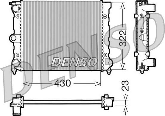 Denso DRM32022 - Radiator, mühərrikin soyudulması furqanavto.az