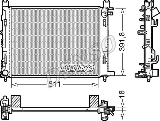 Denso DRM37002 - Radiator, mühərrikin soyudulması furqanavto.az