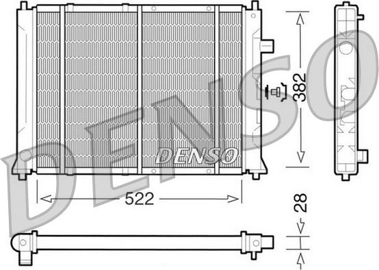 Denso DRM24014 - Radiator, mühərrikin soyudulması furqanavto.az