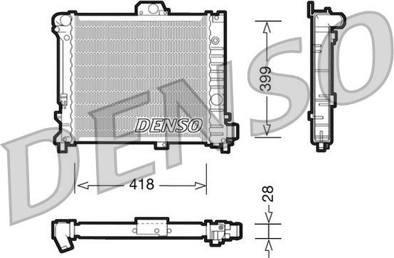 Denso DRM25004 - Radiator, mühərrikin soyudulması furqanavto.az