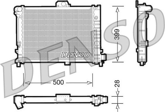 Denso DRM25005 - Radiator, mühərrikin soyudulması furqanavto.az