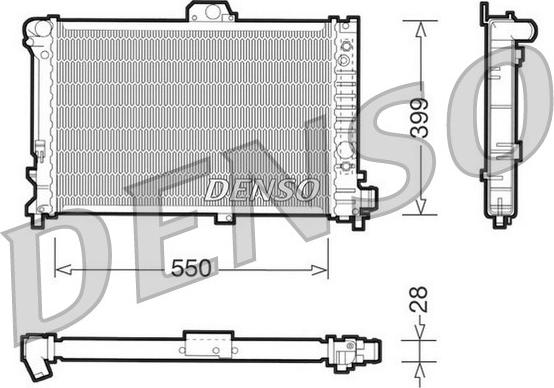 Denso DRM25007 - Radiator, mühərrikin soyudulması furqanavto.az