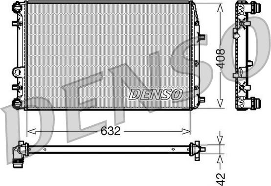 Denso DRM26011 - Radiator, mühərrikin soyudulması furqanavto.az