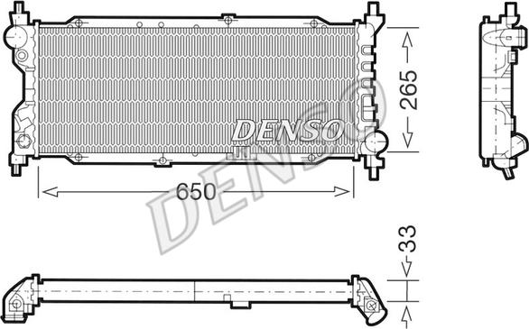 Denso DRM20036 - Radiator, mühərrikin soyudulması furqanavto.az