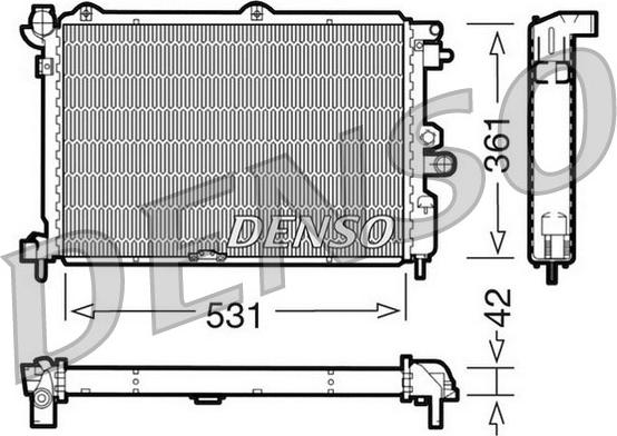 Denso DRM20025 - Radiator, mühərrikin soyudulması furqanavto.az