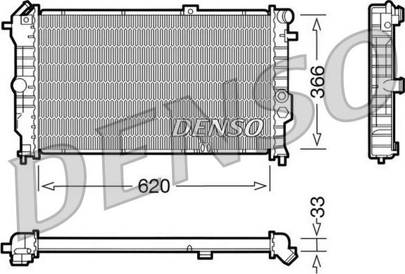 Denso DRM20021 - Radiator, mühərrikin soyudulması furqanavto.az