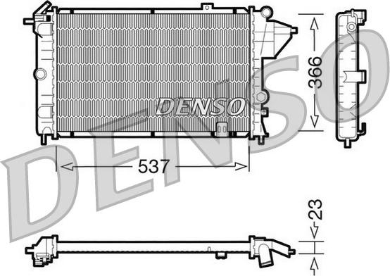 Denso DRM20023 - Radiator, mühərrikin soyudulması furqanavto.az