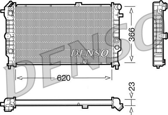 Denso DRM20022 - Radiator, mühərrikin soyudulması furqanavto.az