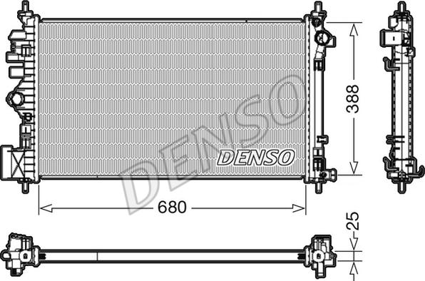 Denso DRM20107 - Radiator, mühərrikin soyudulması furqanavto.az