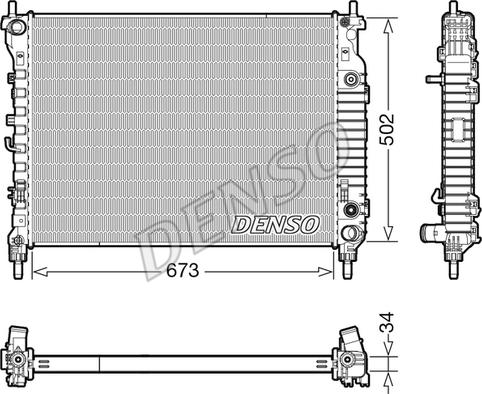 Denso DRM20124 - Radiator, mühərrikin soyudulması furqanavto.az