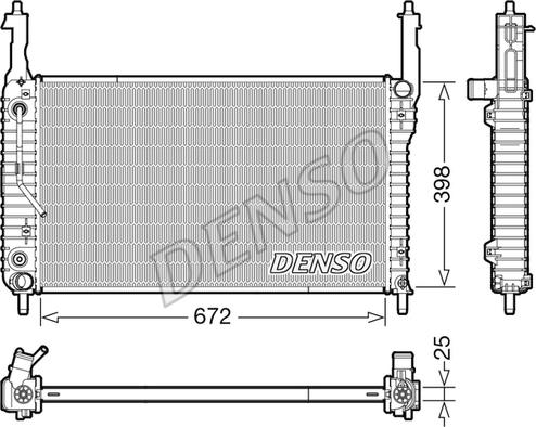 Denso DRM20123 - Radiator, mühərrikin soyudulması furqanavto.az
