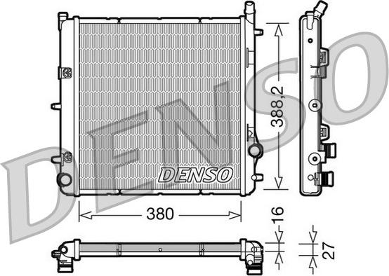 Denso DRM21005 - Radiator, mühərrikin soyudulması furqanavto.az