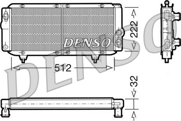 Denso DRM21001 - Radiator, mühərrikin soyudulması furqanavto.az