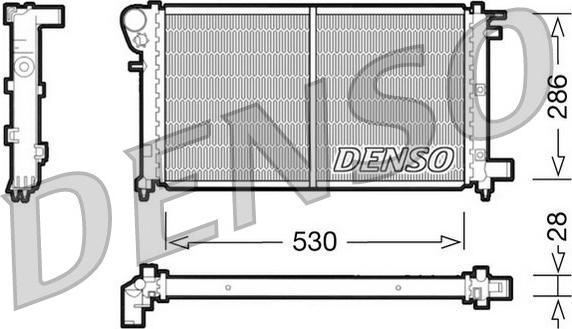 Denso DRM21002 - Radiator, mühərrikin soyudulması furqanavto.az