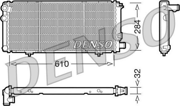 Denso DRM21010 - Radiator, mühərrikin soyudulması furqanavto.az