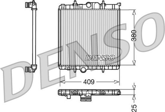 Denso DRM21025 - Radiator, mühərrikin soyudulması furqanavto.az