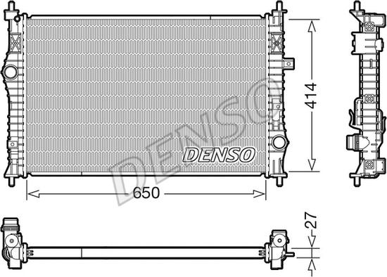 Denso DRM21104 - Radiator, mühərrikin soyudulması furqanavto.az