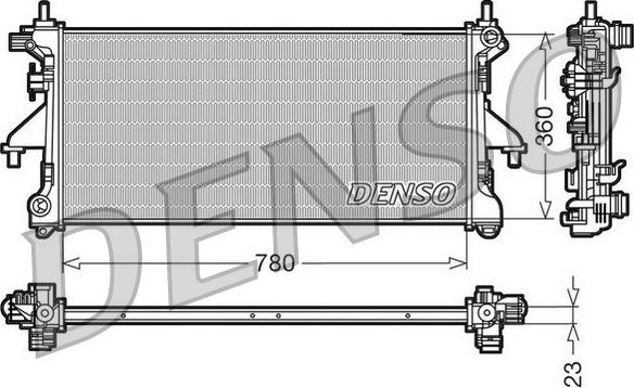 Denso DRM21100 - Radiator, mühərrikin soyudulması furqanavto.az