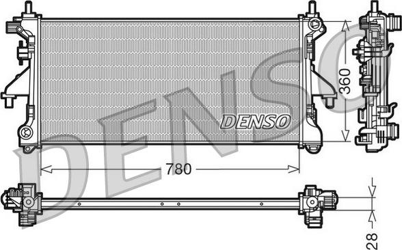 Denso DRM21101 - Radiator, mühərrikin soyudulması furqanavto.az