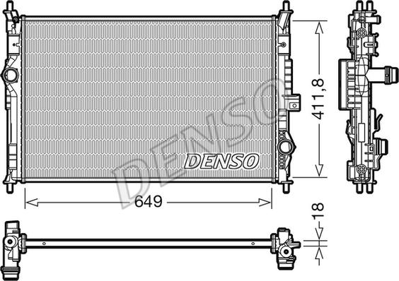 Denso DRM21103 - Radiator, mühərrikin soyudulması furqanavto.az