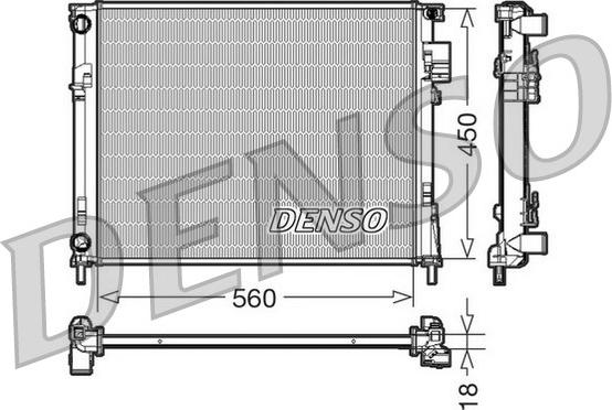 Denso DRM23095 - Radiator, mühərrikin soyudulması furqanavto.az