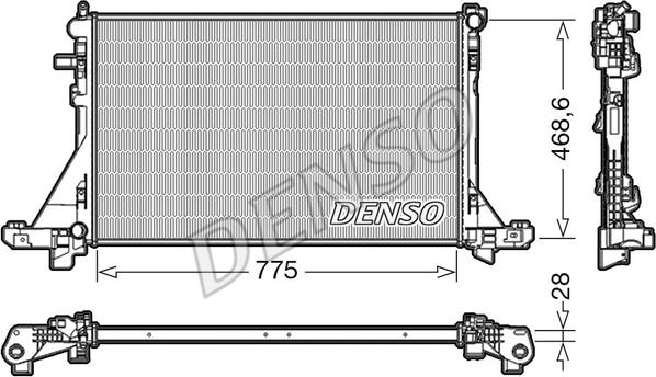 Denso DRM23093 - Radiator, mühərrikin soyudulması furqanavto.az
