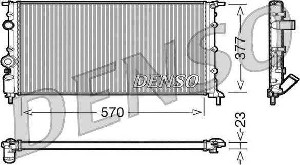 Denso DRM23054 - Radiator, mühərrikin soyudulması furqanavto.az