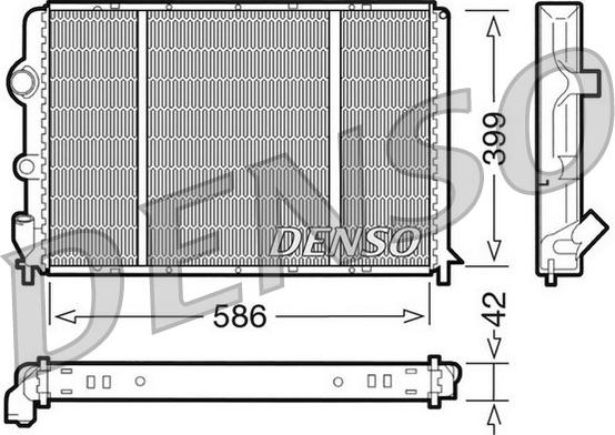 Denso DRM23051 - Radiator, mühərrikin soyudulması furqanavto.az