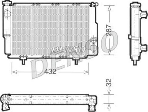 Denso DRM23060 - Radiator, mühərrikin soyudulması furqanavto.az